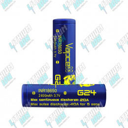 G24 2400mAh (8.64Wh) 3.6V 20A Li-Ion Vapcell