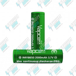 INR18650 2000mAh (7.2Wh) 3.6V 28A Li-Ion Vapcell