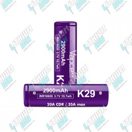 K29 2900mAh (10.44Wh) 3.6V 20A Li-Ion Vapcell