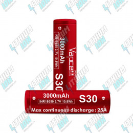 S30 3000mAh (10.8Wh) 3.6V 25A Li-Ion Vapcell