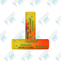V2.0 INR18650 3600mAh (12.96Wh) 3.6V 10A Li-Ion Vapcell